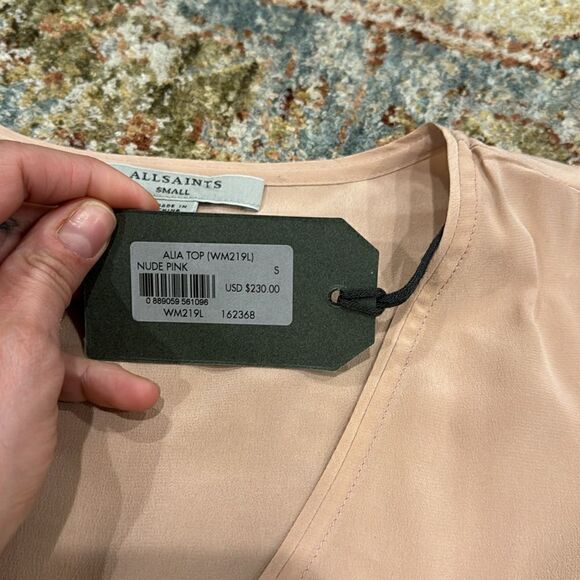 All Saints 'Alia' Satin Long Shirt - Picture 4 of 9